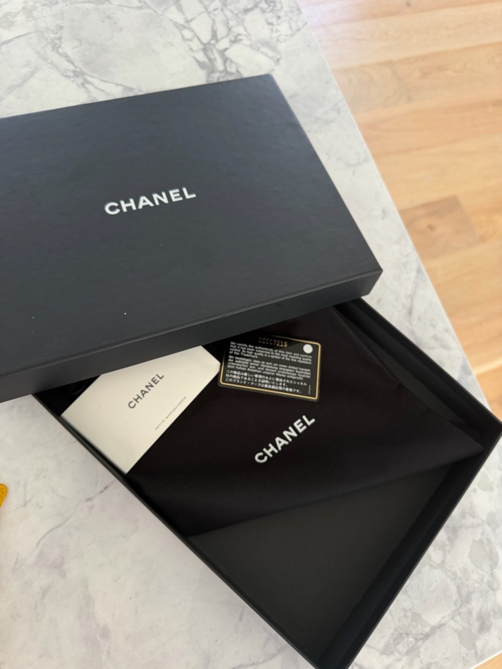 Chanel Yellow Quilted Caviar Clutch - Picture 2 of 5